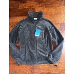 Columbia Three Lakes Full-Zip Fleece Jacket  Size Small Black Outdoors Comfort